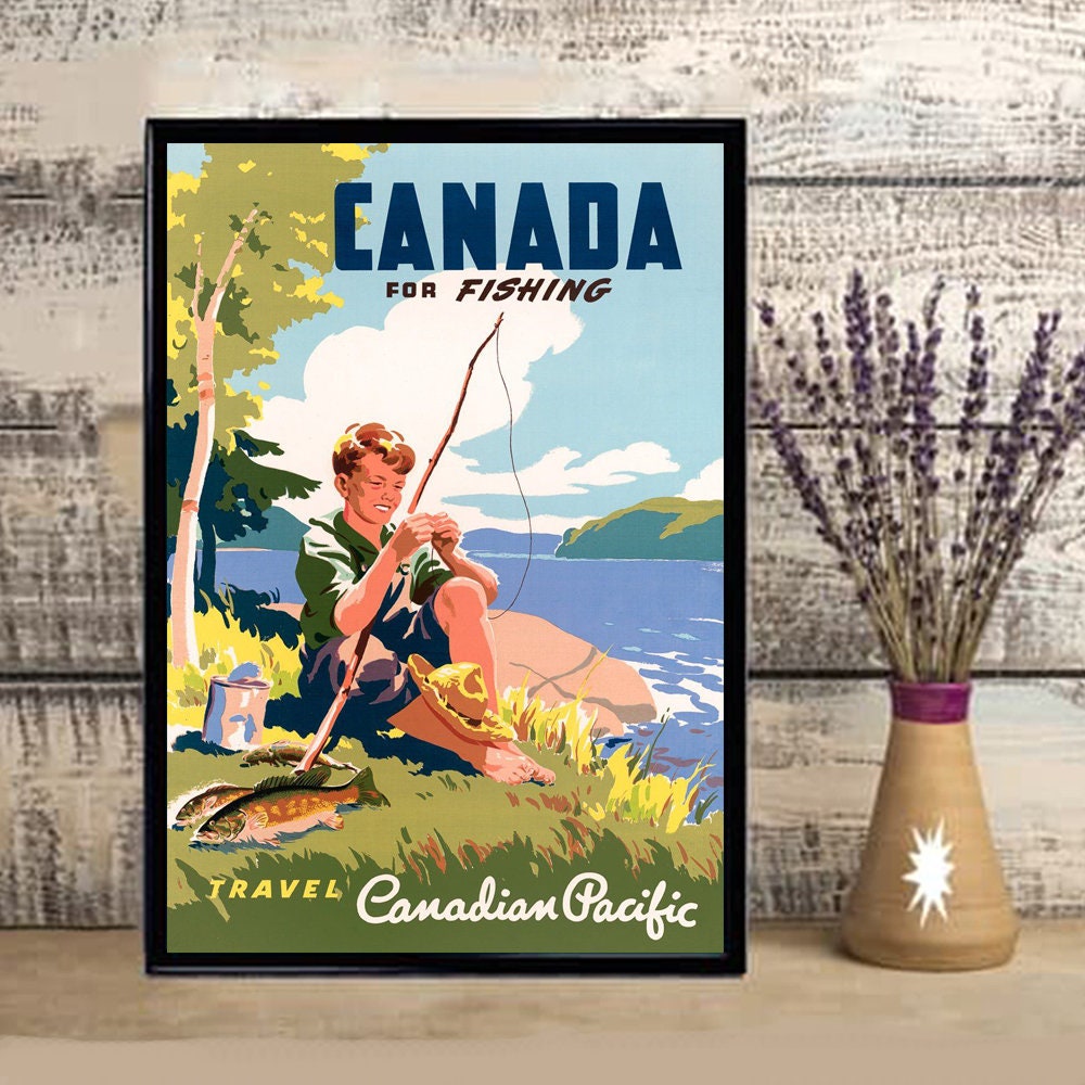 Wall art. Canada poster Reproduction Travel advertising 