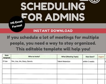 Modelo de Cronograma de Reunião: Planilha de Controle Editável (MS Excel | PDF)