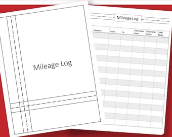 Afdrukbaar logboek kilometerstand: Expense Tracker voor kleine bedrijven (digitale download)