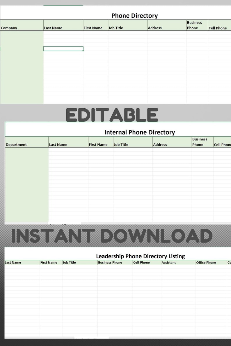 Phone Directory Editable Editable Phone Directory Template: Small Business Contact List (excel ...