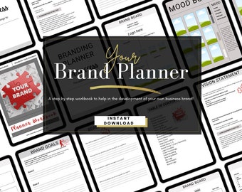 Your Brand Planner and Workbook | Printable Planner for Business Branding | Business Resources DIY Kit | New Business Owner Gift