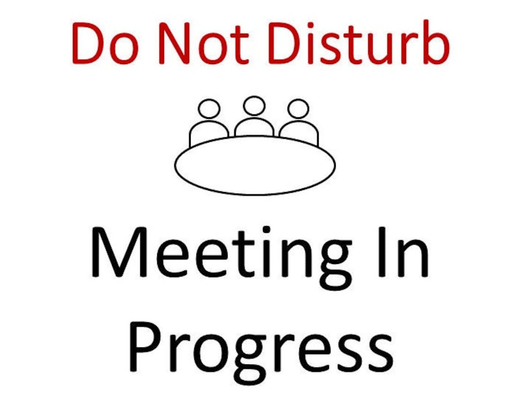 Meeting Sign Printable Office Door Sign | Meeting in Progress Sign | Do ...