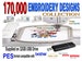 170,000 Embroidery Designs Pattern collection on 32GB USB drive PES File format for Brother, Baby Lock, Bernina & Deco Embroidery Machines 