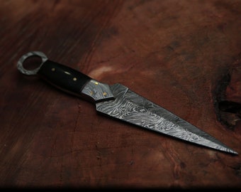 VIKING KUNAI throwing knife, Handmade Damascus balanced knife, Best Throwing knife Wurfmesser, Gift for him