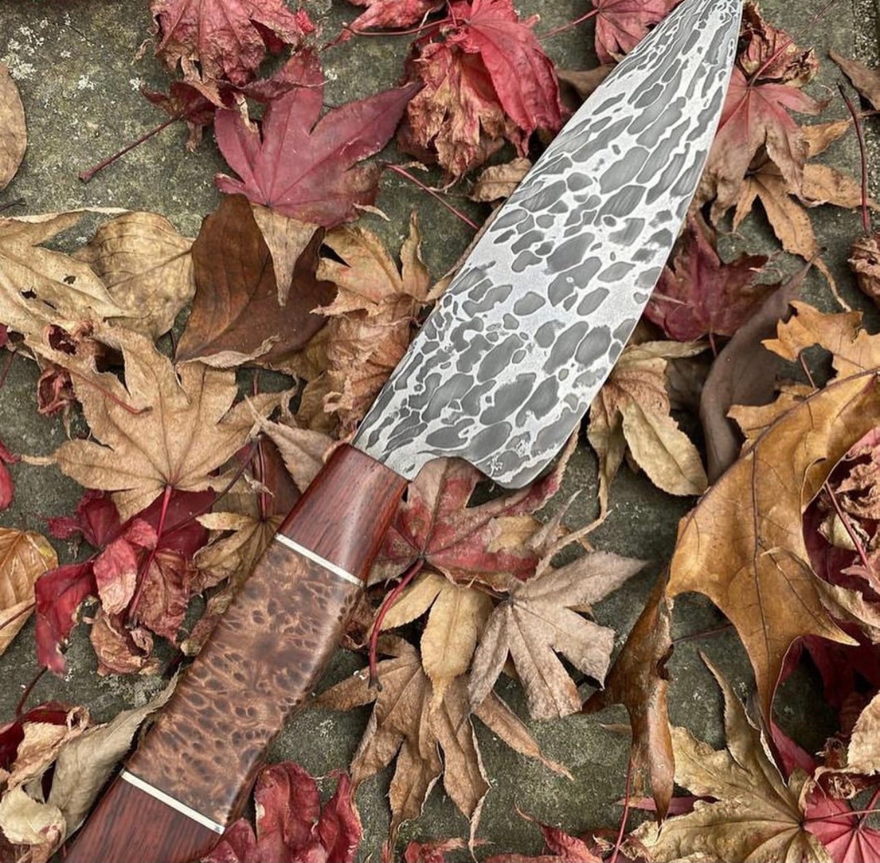 7.5 Inch Canister Damascus Chef Knife Etsy