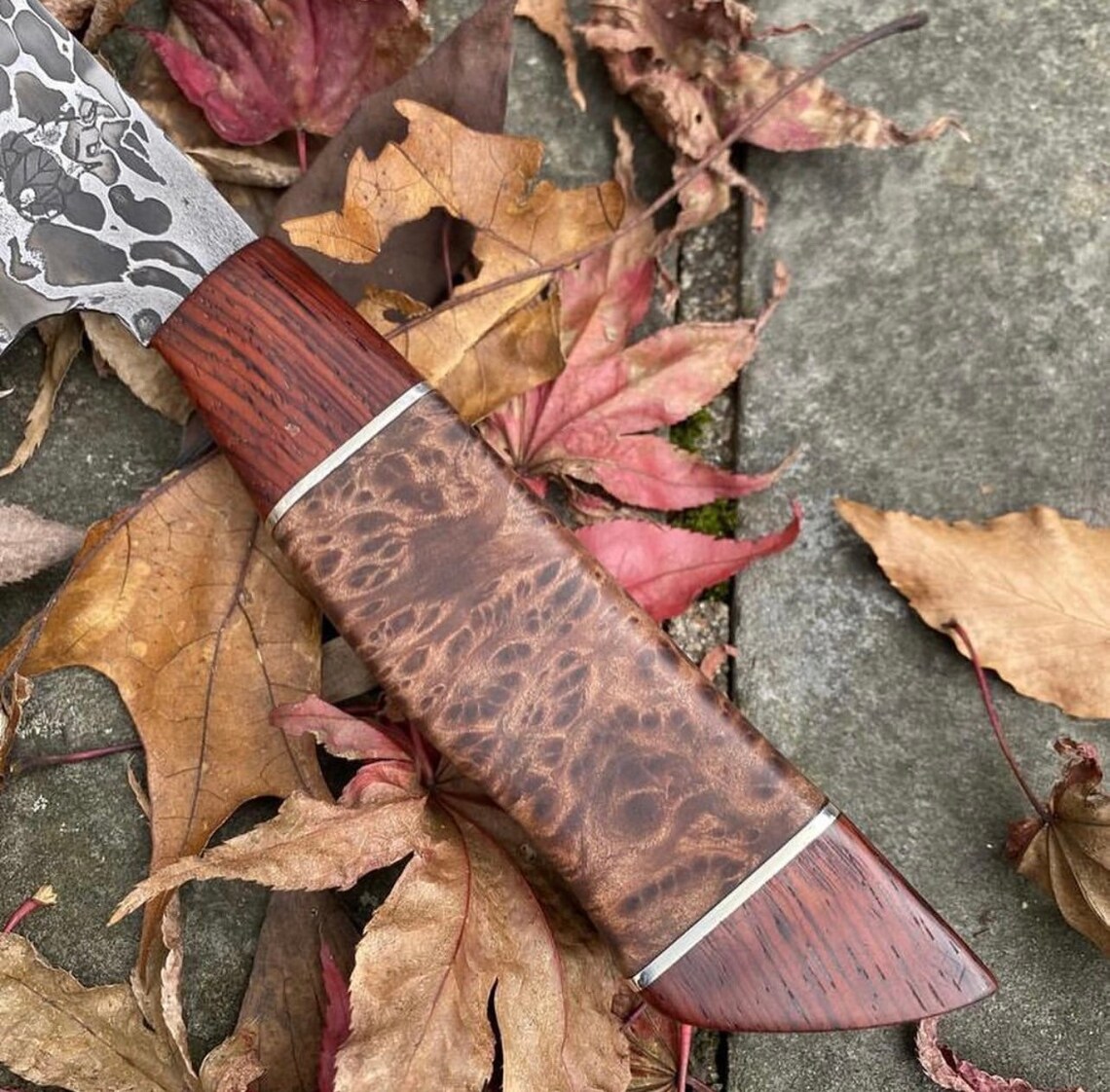 7.5 Inch Canister Damascus Chef Knife Etsy