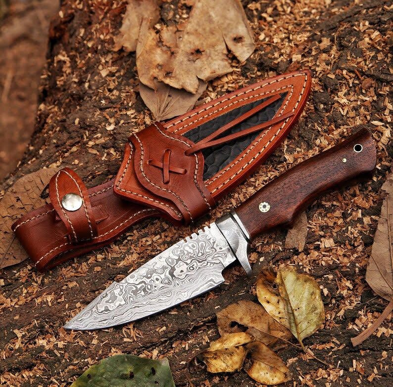 Throwing Knife for League or Forest Handmade Throwing Knives Damascus Throwing Knife Steel