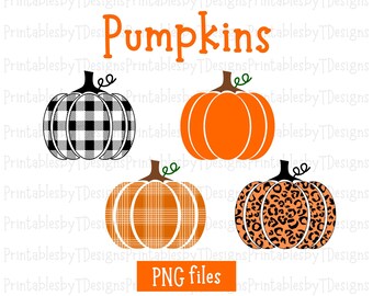 Kürbisse, kariert, Leopardendruck, Halloween png, Leopardendruck Kürbis png, Kürbis Clipart, PNG Datei nur, Cricut, Canva, direkter Download