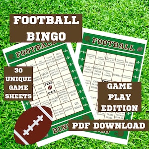 Fußball BINGO PDF, Gesellschaftsspiel, Uhr-Partyspiel, Fußballspiel zum Ausdrucken, Bingo Kartenspiel spielen, Bingospiel, 2025 Spiel, 30 einzigartige Blätter
