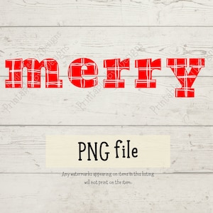 Palabra feliz PNG, palabras de Navidad, imágenes prediseñadas de vacaciones, imágenes prediseñadas de Navidad, imágenes prediseñadas de cartas, fuente de letras de rayas rojas, letras rayadas, Cricut, Canva