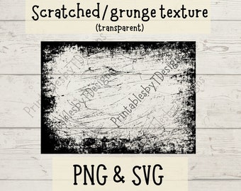 Scratched grunge texture PNG, distressed background SVG, grunge texture svg, texture clipart, texture background SVG, Cricut, Canva, instant