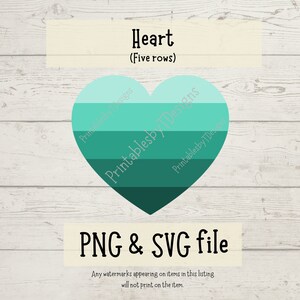 Coração PNG, personalizar coração, personalizar coração, cinco seções, coração dividido, cinco linhas, mudar de cor, clipart de coração