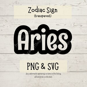 Zodiac sign PNG, Aries zodiac sign, SVG cut file, astrology signs svg, Aries svg, zodiac png, astrology word svg, word art, Cricut, Canva