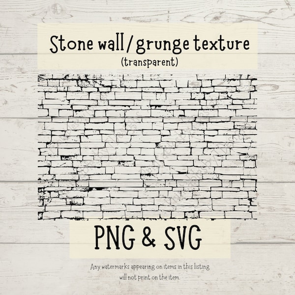 Stone wall texture PNG, stone wall SVG cut file, grunge texture, texture clipart, texture png, Cricut, Canva, instant download