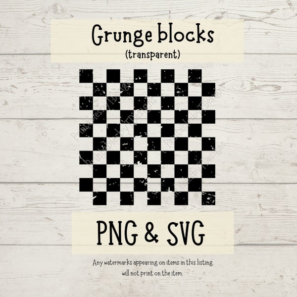 Grunge blocks PNG, checkerboard svg, distressed background SVG, grunge texture svg, texture clipart, distressed overlay SVG, Cricut, Canva