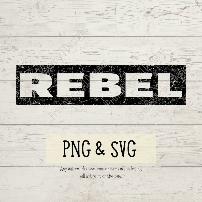 Rebel PNG, SVG Cut File, Rebel Svg, Cutout Svg, Rebel Png, Rebel Word ...