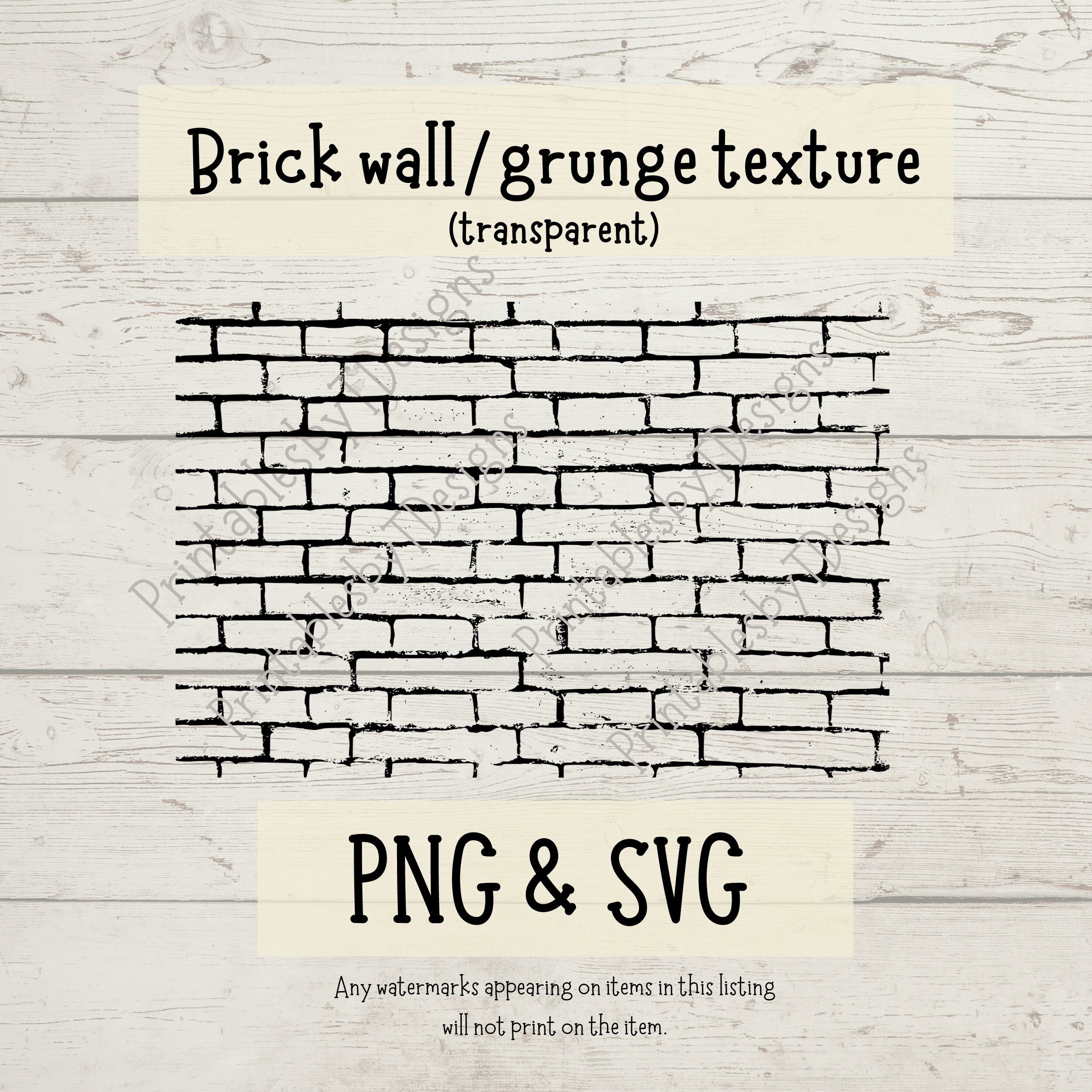 Brick wall texture PNG, brick wall SVG cut file, grunge texture, texture clipart, texture png,  distressed background svg, Cricut, Canva