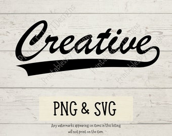 Kreatives PNG, SVG Schnittdatei, kreatives svg, Kunst Clipart, kreatives png, Makers svg, Wortkunst, Grafikdesign, Cricut, Canva, sofort Download