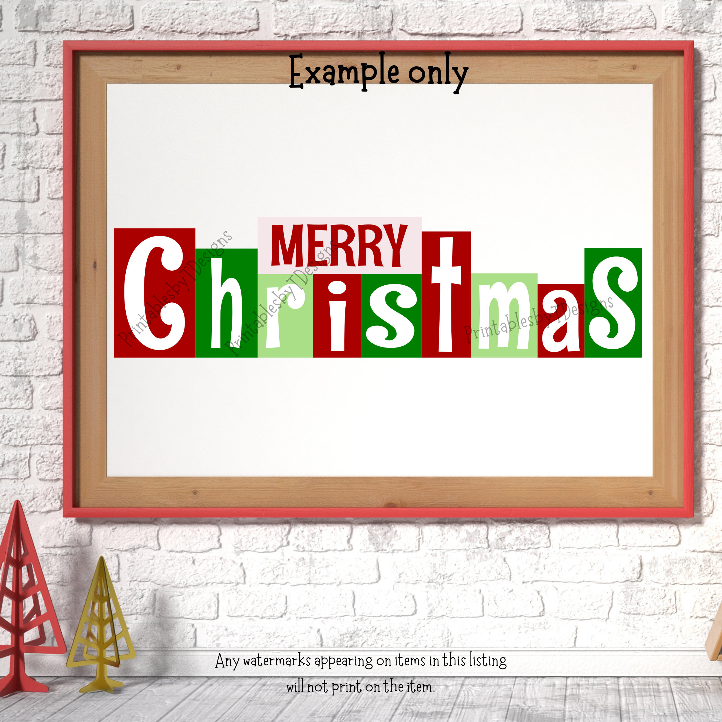 Merry Christmas PNG Blocks, Christmas Words, Holiday Clipart, Christmas