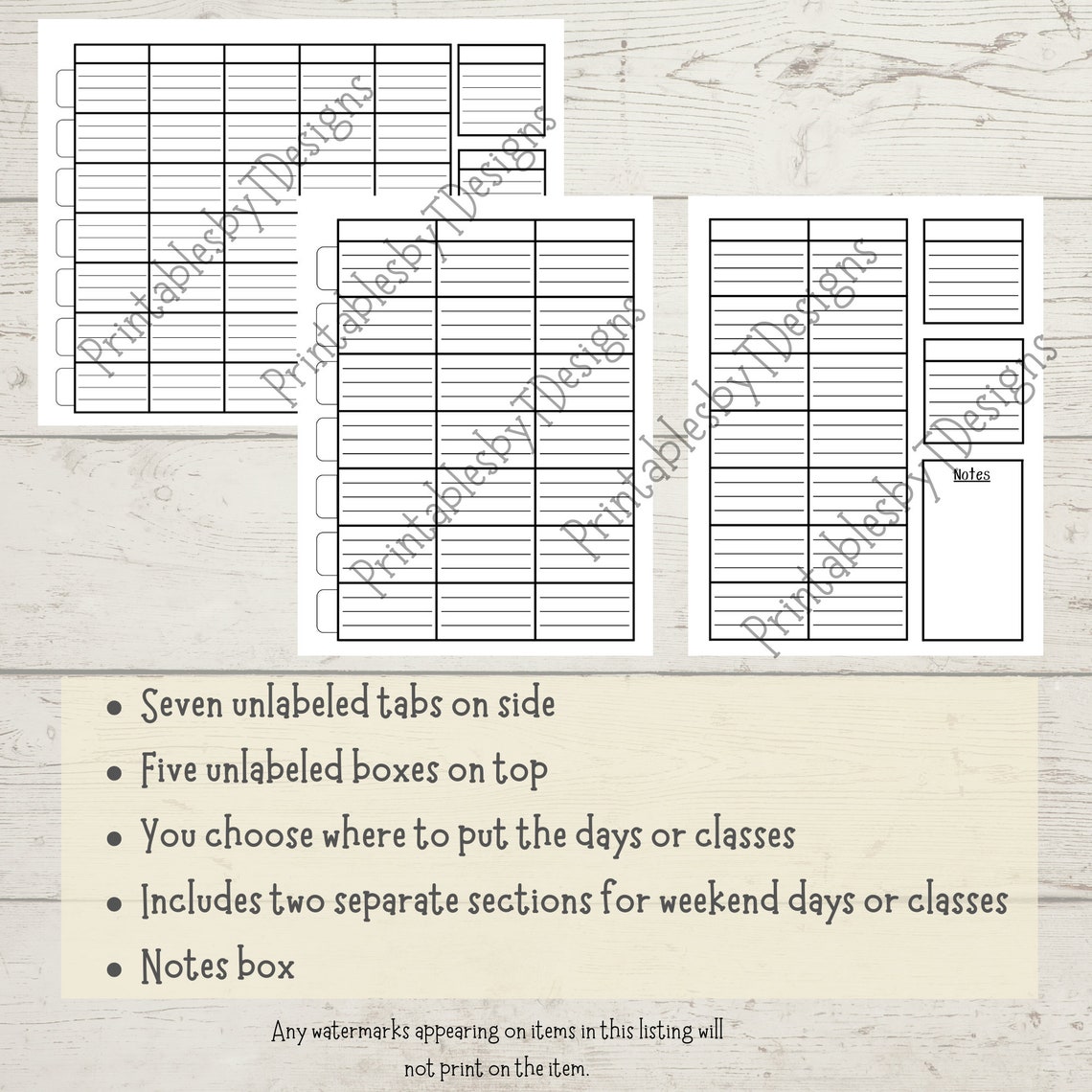 Weekly Assignment Tracker Blank Homework Planner Middle - Etsy