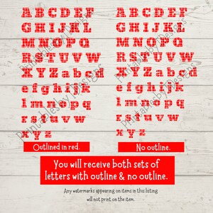 Red With White Lines Letters, Uppercase Letters. Letter Clipart ...