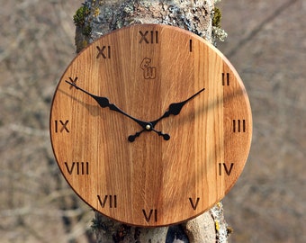 Wall Clock Roman, EWod Wooden Wall Clocks, Handmade Wall Clock, Personalized Wall Clock, Custom Made Wall Clock.