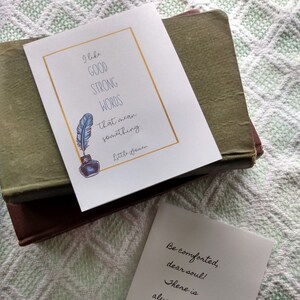 Tarjeta con citas de Mujercitas Palabras buenas y fuertes, consuélate *DESCARGA DIGITAL No se enviará ningún artículo físico*
