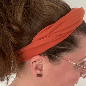 Musselin Haarband // Drahthaarband // Haarband zum selber binden // in verschiedenen Farben // Haarband für den Herbst Bild 9