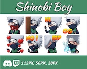 Anime emotes, Chibi Ninja Emotes, twitch emotes, Manga Cartoon Cute Emotes, Anime Cartoon for Twitch and Discord Streamer