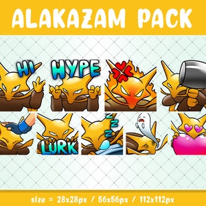 Pokemon Evolution Chain Stickers Abra Kadabra Alakazam 