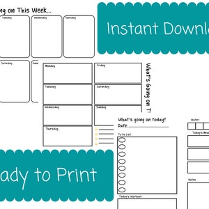 Downloadable Weekly and Daily Templates