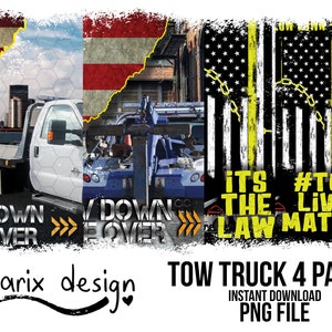 tow truck tumbler wrap, tow truck flag, gifts for drives, tow lives matter