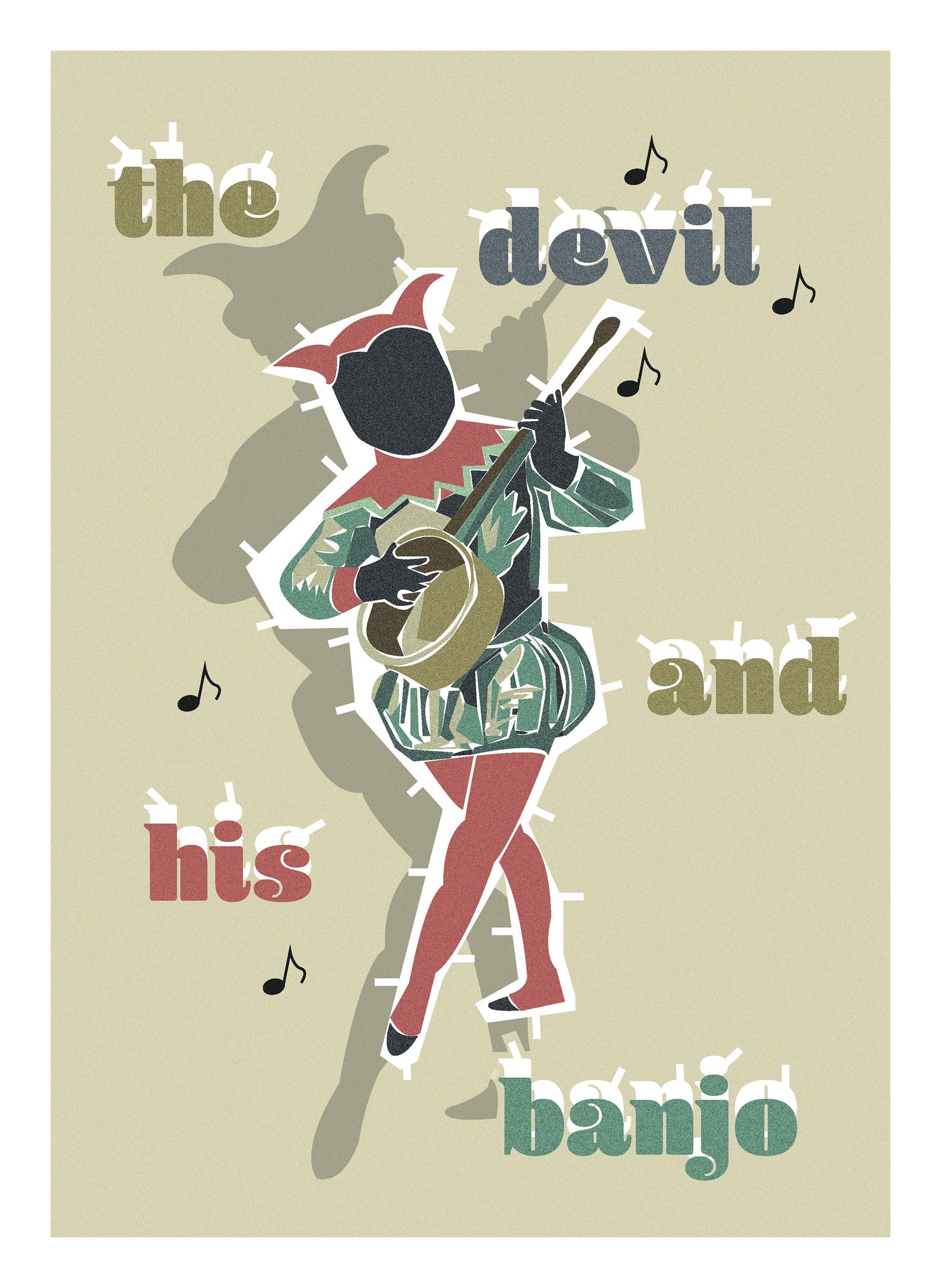 The Devil and His Banjo DIGITAL Instant Download Minimal Etsy