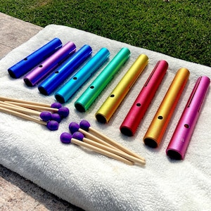 Solfeggio Tubes - Full Set Of 9 Frequencies For Vibration, Strikers