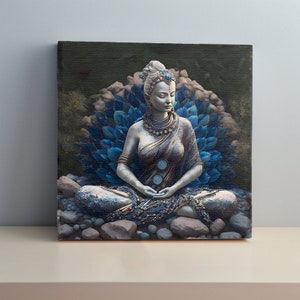 Flowering of Consciousness - 10&quot; Canvas Wrap - Spiritual Wall Art, Zen Decor, Feng Shui Decor, Framed Canvas