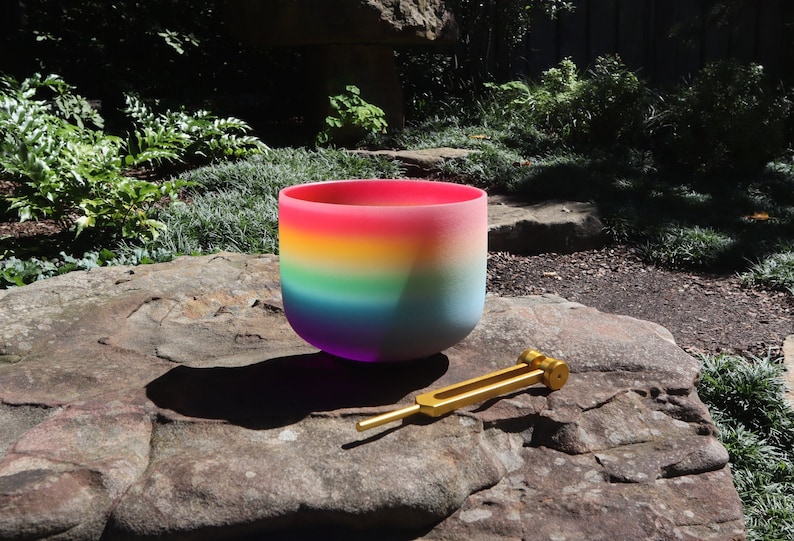 528 Hz Rainbow 8 Crystal Singing Bowl and 174 Hz Solfeggio Etsy