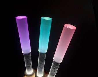 Pastel Acrylic Striker -  Lights up for Sound Baths and Performances - Select a Color to Match Your Singing Bowl!