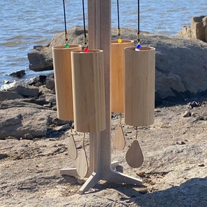 Melody Chimes 4pc Set - Played By The Wind All Elements Included Earth, Air, Water, Fire - Windbell, Sound Vibration