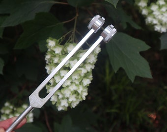 Schumann 93.96 Hz Tuning Fork - Schumann Resonance - Sound Vibration,  Energy Vibration - Attenuator Handle Extender With 10mm Crystal