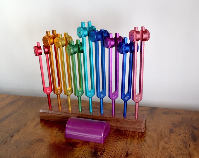 thumbnail image 2 of 9pc Solfeggio Tuning Fork Set For Healing | Best Quality 2 of 10
