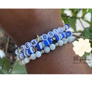 We Dem Boyz Bracelet l Heishi Bracelet l Cowboys Preppy Beaded Bracelet