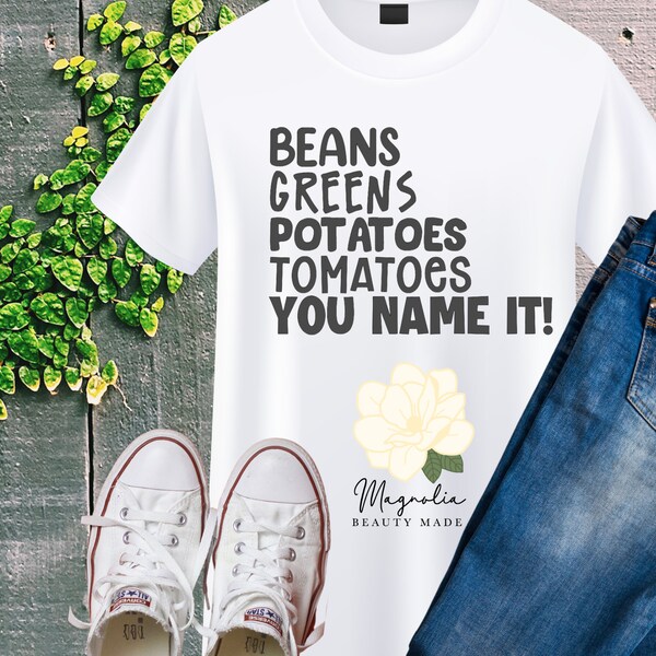 You Name It l Beans, Greens, Potatoes, Tomatoes, You Name it l Thanksgiving Design l Thankful Design