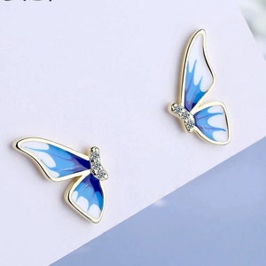 Schmetterling Flügel Ohrringe Halbflügel Ohrstecker Ohrstecker Ohrringe für Frauen Gold Ohrringe Geschenk für Sie 