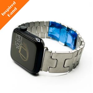 Luxury Grand H Inspired Apple Watch Band, "Like Style" Steel iWatch Band, Unisex, Minimalist, 38mm 40mm 41mm 42mm 44mm 45mm 46mm