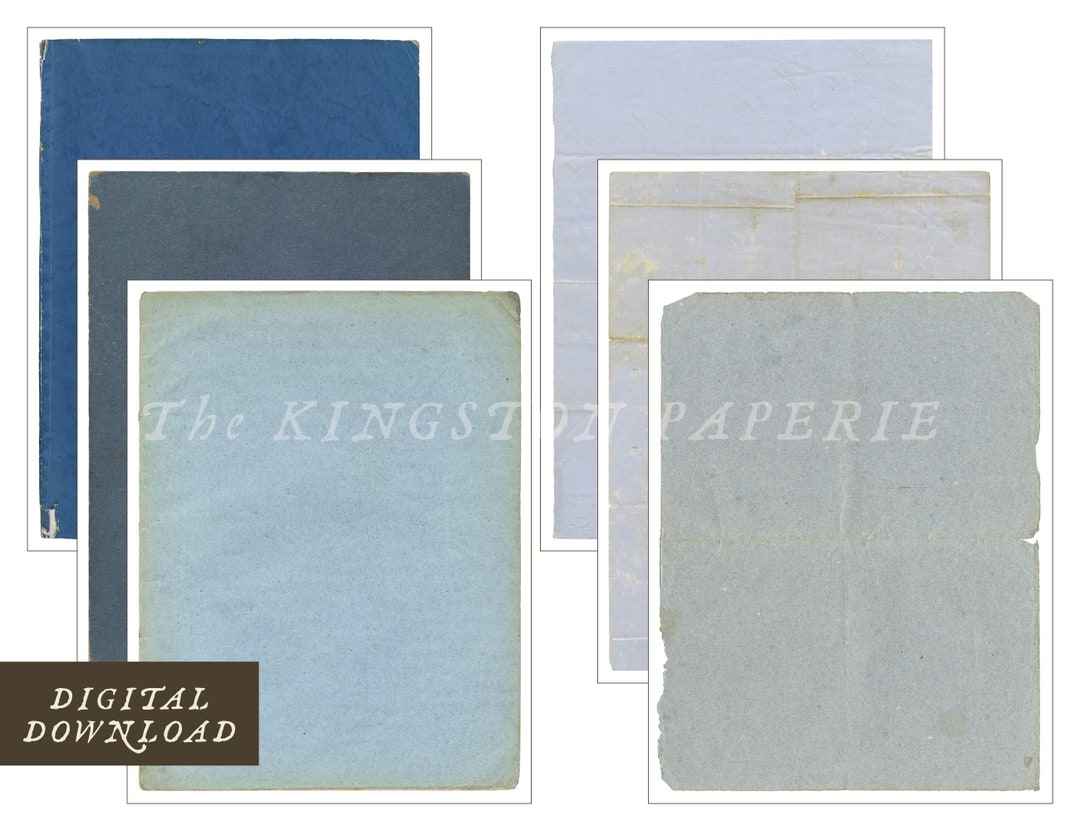 Pure Paper in Blue Tones Printable Digital Download for Journals ...
