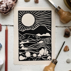Mountain Block Print | Outdoor Print