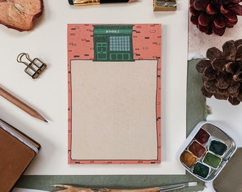 Illustrated Bookstore Notepad | 4x6 To Do List Stationery