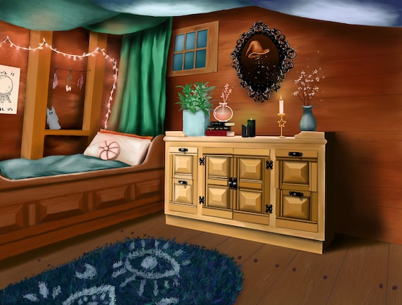 Magical Boat Bedroom Brown Whimsical Ship Pirate Decor Art Print