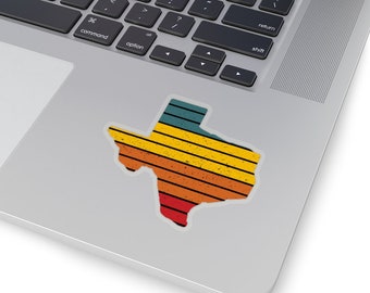 Texas Sticker / Lone Star State Decal / Colorful Sunset Sticker / Home Office Decor / Accesorios para portátiles