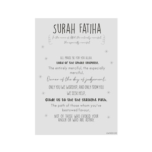 Surah Fatiha Poster